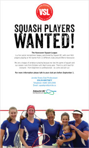 Squash Players Wanted